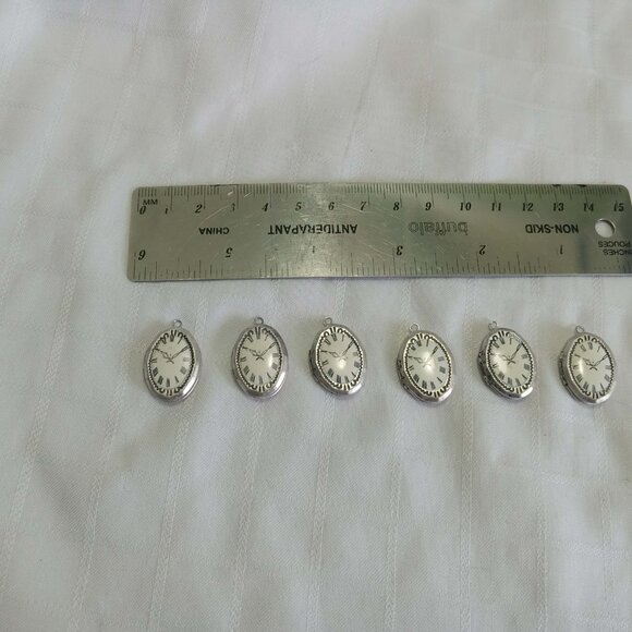 6 Vintage Clock Lockets - Picture 4 of 5
